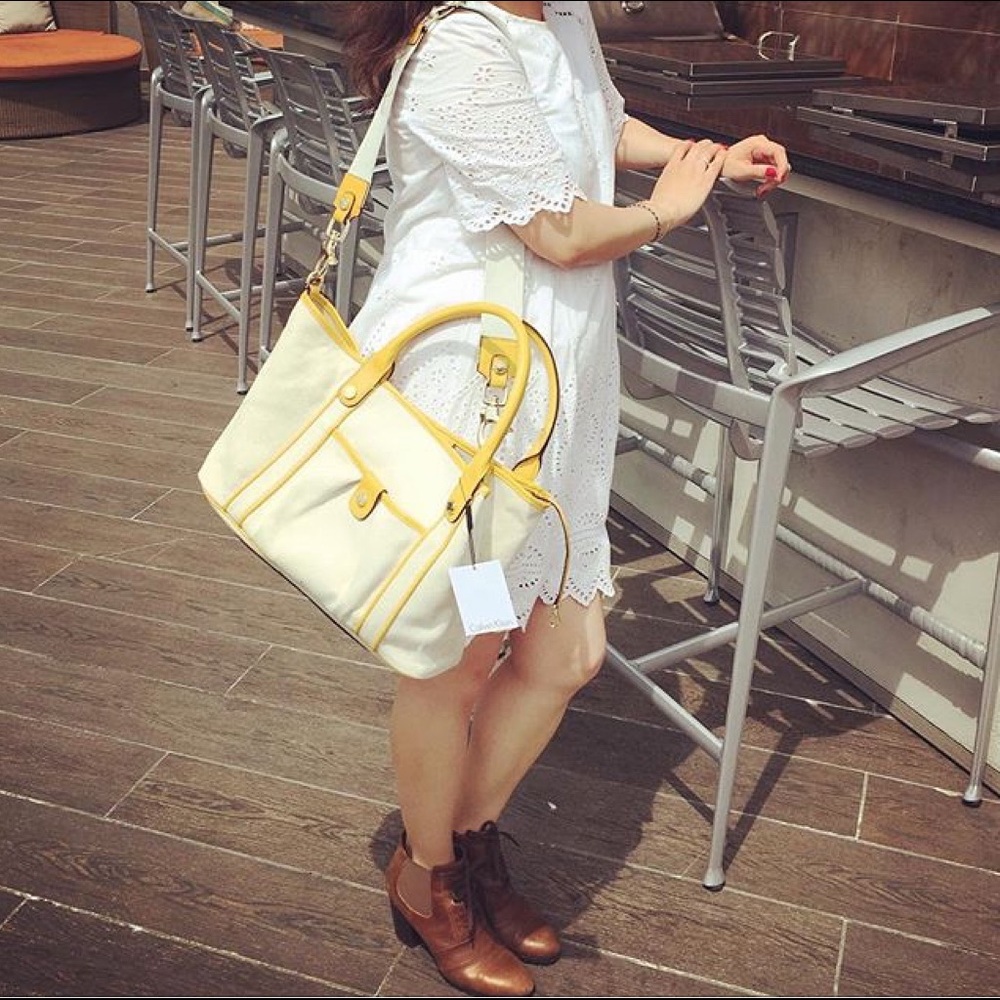 NWT Calvin Klein Britney Canvas Tote
